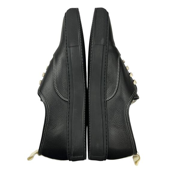 NEW COMMON PROJECTS Four Hole Low Sneakers Black Leather EU 42 US 9 Shoes ITALY - Picture 7 of 13